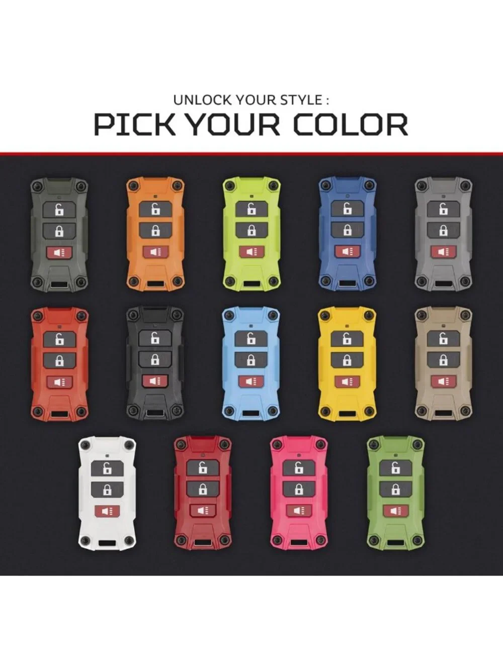 Rugged Replacement Key Fob Case for Jeep Wrangler JL & Gladiator JT | Durable